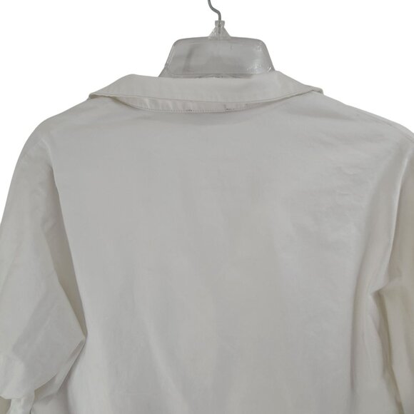 Tuckernuck Women's Pullover Blouse  3/4 SLeeve Collard White Size S Classic - Picture 6 of 7